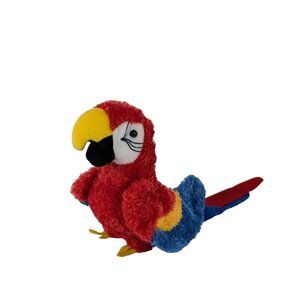 Douglas Gabby Red Parrot 7"‎ Plush #3740 Stuffed Animal Toy Tropical Bird 2009
